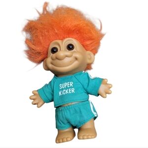Russ Troll Doll Soccer Player “Super Kicker” Orange Hair
